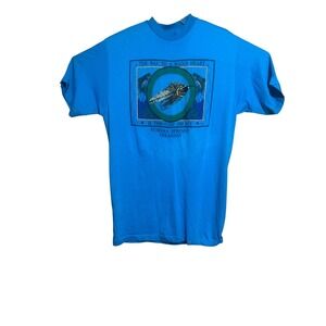Vintage Lobo T Shirt XL Blue The Way To a Mans Heart‎ Eureka Springs